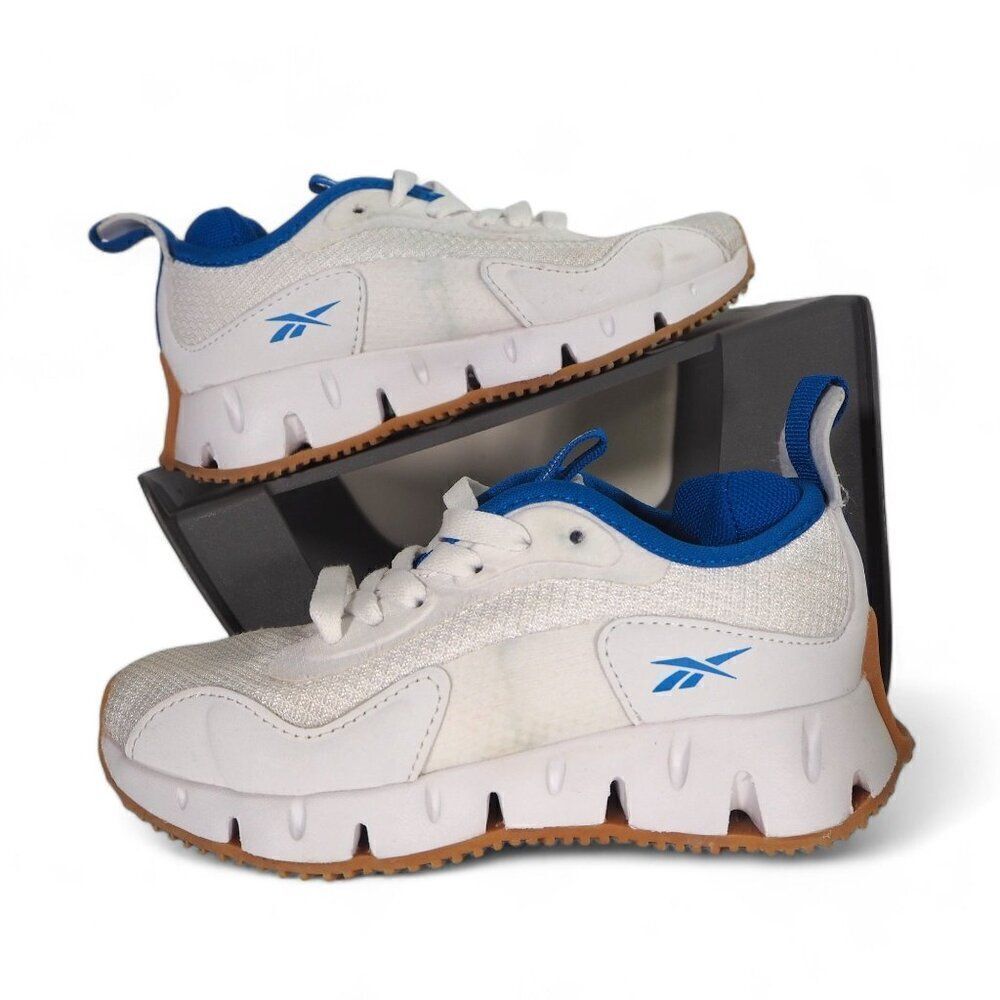 Reebok Zig Dynamica‎ Running Shoes White / Blue Youth 13